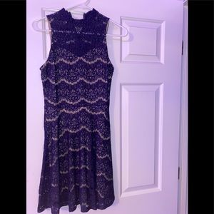navy blue skater dress